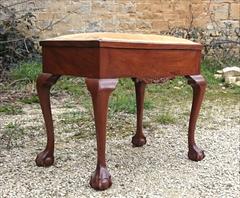 Cabriole leg antique piano stool3.jpg